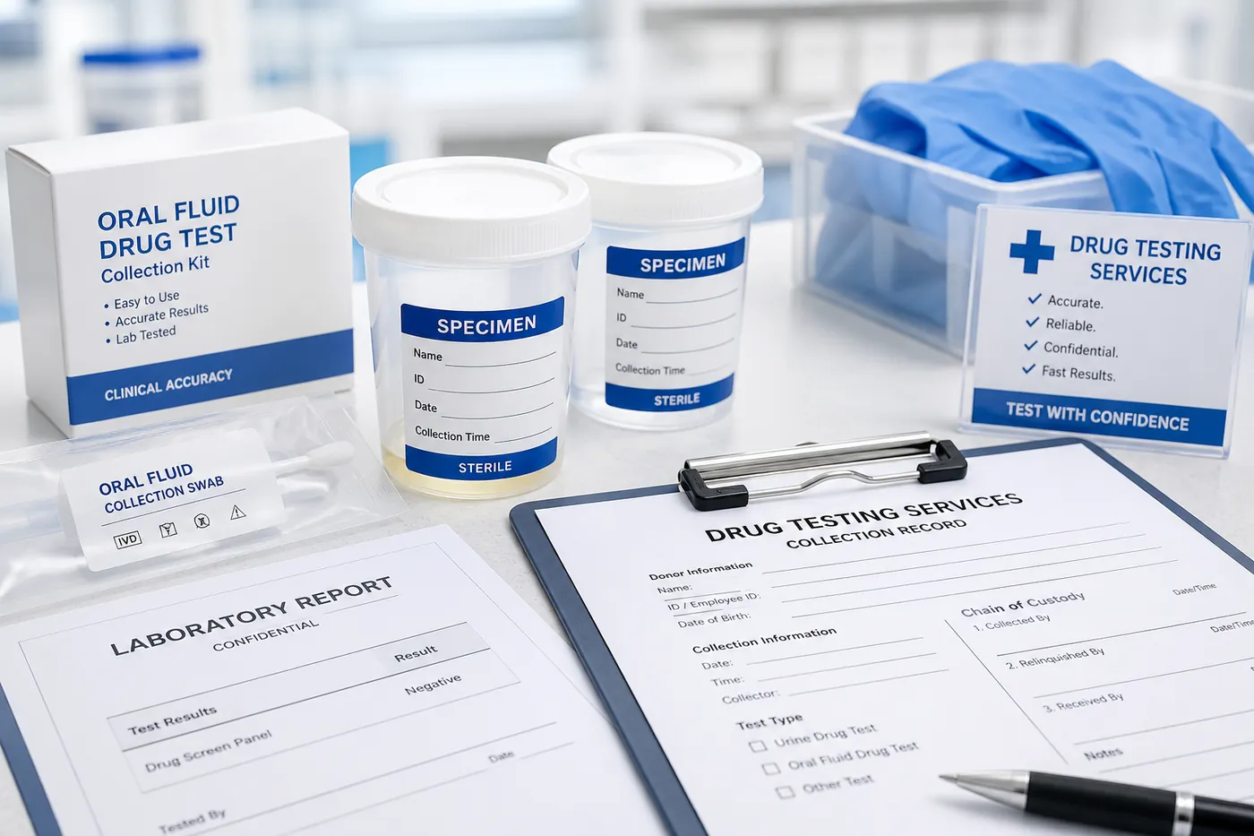 Professional drug screening collection counter — Tampa Florida