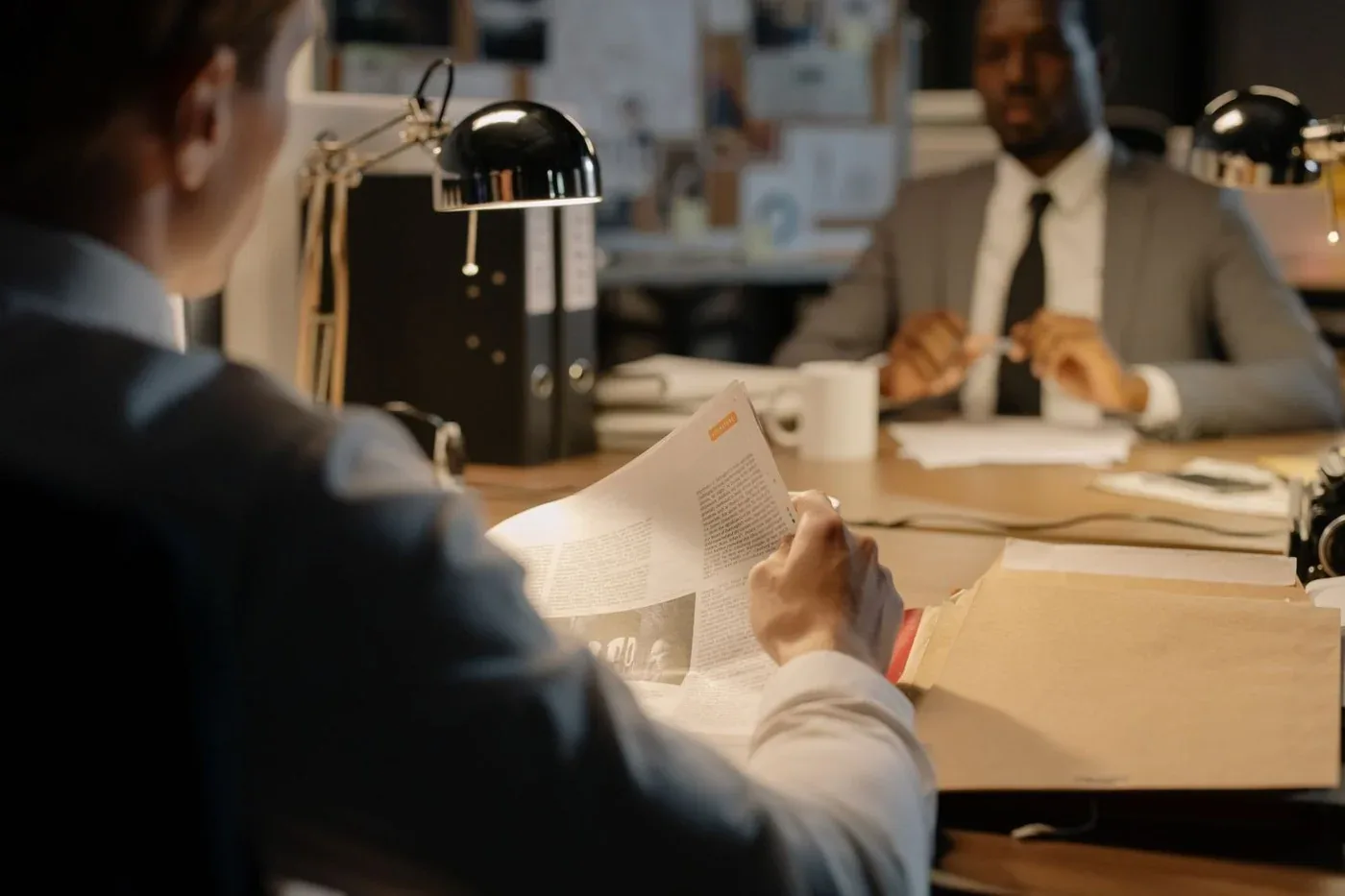 Licensed Tampa private investigator reviewing confidential case files — Aftermath Investigations